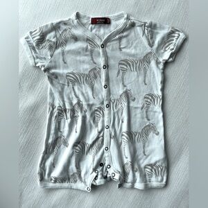 Milkbarn Zebra print Romper 6-12mo